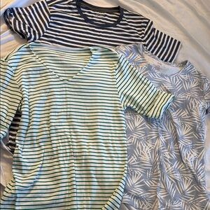 Lot of three: Eddie Bauer, iyla and Segment quality cotton T-Shirts. Large.